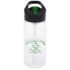 View Image 1 of 3 of Clear Impact Line Up Bottle with Two-Tone Flip Straw Lid - 20 oz.