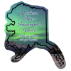 View Image 1 of 1 of Flat Flexible Magnet - State - Alaska - 30 mil
