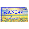 View Image 1 of 1 of Flat Flexible Magnet - State - Kansas - 30 mil