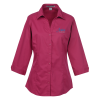 View Image 1 of 3 of Modern Fit Y-Placket 3/4 Sleeve Blouse