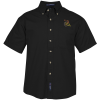 View Image 1 of 3 of Garment-Washed Cotton Twill Short Sleeve Shirt