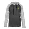 View Image 1 of 2 of Burnside Yarn-Dyed Raglan Hooded T-Shirt - Embroidered