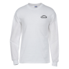 View Image 1 of 2 of Gildan 6 oz. Ultra Cotton Long Sleeve T-Shirt - Men's - White - Screen - 24 hr