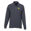 View Image 1 of 3 of Easy Care Cotton Long Sleeve Pique Polo - Men's