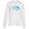 View Image 1 of 2 of Port Classic 5.4 oz. Long Sleeve T-Shirt - Men's - White - Screen
