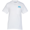 View Image 1 of 2 of Soft Spun Cotton Pocket T-Shirt - White
