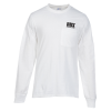 View Image 1 of 2 of Soft Spun Cotton Long Sleeve Pocket T-Shirt - White