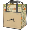View Image 1 of 4 of Matte Laminated Vintage Design Grocery Tote - 24 hr