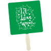 View Image 1 of 2 of Kraft Back Hand Fan - 8" Square