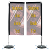 View Image 1 of 3 of Indoor Rectangular Sail Sign - 7' - Two Sided