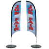 View Image 1 of 3 of Indoor Razor Sail Sign - 7' - Two Sided