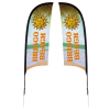 View Image 1 of 3 of Outdoor Razor Sail Sign - 9' - Two Sided