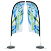 View Image 1 of 3 of Indoor Razor Sail Sign - 9' - Two Sided