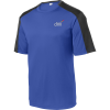 View Image 1 of 3 of Contender Shoulder Block Athletic Tee - Men's - Embroidered