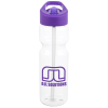 View Image 1 of 3 of Clear Impact Olympian Bottle with Flip Straw Lid - 28 oz.