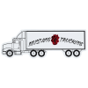 View Image 1 of 1 of Flat Flexible Magnet - Semi Truck - Large