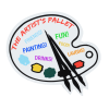 View Image 1 of 1 of Flat Flexible Magnet - Paint Palette