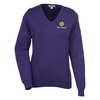 View Image 1 of 3 of Ultra Soft Cotton V-Neck Sweater - Ladies'