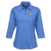 View Image 1 of 3 of Tipton Performance Knit 3/4 Sleeve Polo - Ladies'