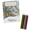 View Image 1 of 4 of Stress Relieving Adult Coloring Book & Pencils - Patterns