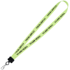 View Image 1 of 2 of Glow in the Dark Lanyard - 3/4" - 32" - Metal Swivel Snap Hook