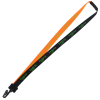 View Image 1 of 1 of Two-Tone Smooth Nylon Lanyard - 7/8" - 34" - Plastic Bulldog Clip
