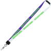 View Image 1 of 1 of Two-Tone Smooth Nylon Lanyard - 7/8" - 34" - Snap with Metal Bulldog Clip