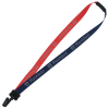 View Image 1 of 1 of Two-Tone Poly Lanyard - 3/4 inches - 32 inches - Plastic Bulldog Clip
