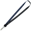View Image 1 of 1 of Two-Tone Poly Lanyard - 3/4 inches - 32 inches - Snap with Metal Bulldog Clip