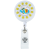View Image 1 of 3 of Smiley Face Spinner Retractable Badge Holder