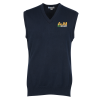 View Image 1 of 3 of Fine Gauge Cotton Blend V-Neck Sweater Vest