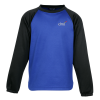 View Image 1 of 3 of Performance Raglan Colorblock Crewneck Sweatshirt - Youth