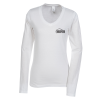 View Image 1 of 2 of District Concert Long Sleeve V-Neck T-Shirt - Ladies' - White