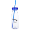 View Image 1 of 3 of Americana Milk Bottle Tumbler with Straw - 18 oz. - 24 hr