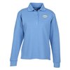 View Image 1 of 3 of Smooth Touch Blended LS Pique Polo - Ladies'