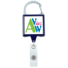 View Image 1 of 4 of Heavy Duty Clip On Retractable Badge Holder - Square