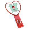 View Image 1 of 4 of TagID Holder - Heart - Translucent