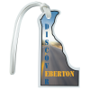 View Image 1 of 4 of Soft Vinyl Full-Color Luggage Tag - Delaware