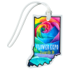 View Image 1 of 4 of Soft Vinyl Full-Color Luggage Tag - Indiana