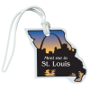 View Image 1 of 4 of Soft Vinyl Full-Color Luggage Tag - Missouri