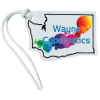 View Image 1 of 4 of Soft Vinyl Full-Color Luggage Tag - Washington