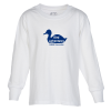 View Image 1 of 2 of Port Classic 5.4 oz. Long Sleeve T-Shirt - Youth - White - Screen