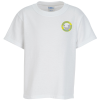 View Image 1 of 3 of Port 50/50 Blend T-Shirt - Youth - White - Embroidered
