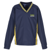View Image 1 of 2 of Tipped V-Neck Raglan Sport Windshirt - Youth