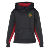 View Image 1 of 2 of Performance Fleece Colorblock Hoodie - Youth - Embroidered