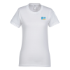 View Image 1 of 2 of American Apparel Fine Jersey T-Shirt - Ladies' - White - Embroidered - USA Made