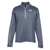 View Image 1 of 3 of adidas 1/4-Zip Heather 3-Stripes Pullover - Men's - Screen