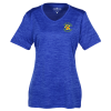 View Image 1 of 3 of Space-Dyed Performance T-Shirt - Ladies' - Embroidered