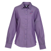 View Image 1 of 3 of Wrinkle Resistant Pinpoint Oxford Shirt - Ladies'