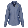 View Image 1 of 5 of Wrinkle Resistant Oxford French Cuff Shirt - Ladies'